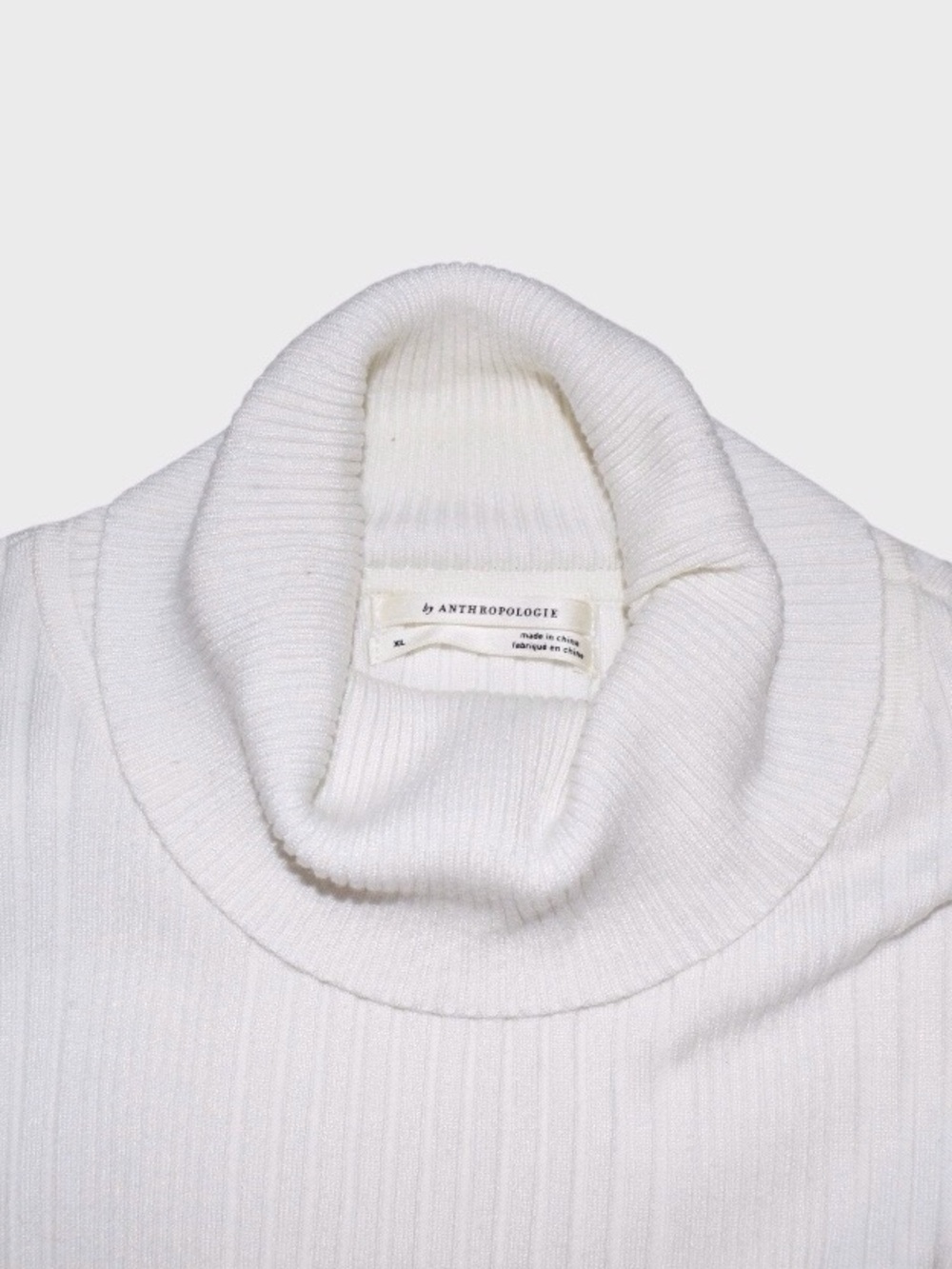 Anthropologie Ribbed Button Sleeve Turtleneck Sweater - Picture 5 of 5
